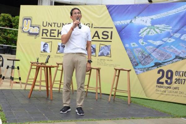 Sandiaga Uno Enggan Komentari Dugaan Korupsi Korporasi Teluk Jakarta