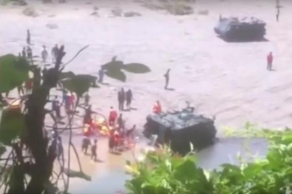 Tank Kostrad Pengangkut Anak TK Tenggelam di Sungai