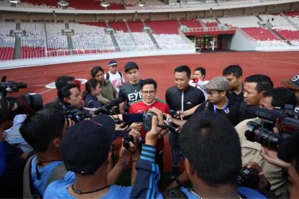 Joging di GBK, Ini Pesan Cak Imin untuk Atlet Indonesia