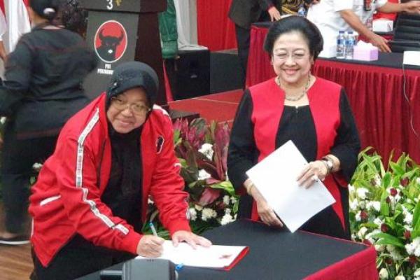 Risma Dilantik Megawati Jadi Ketua DPP PDIP