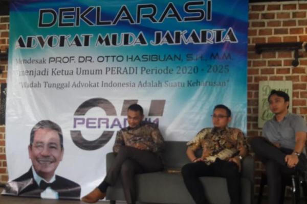 Advokat Muda Jakarta Deklarasi Dukung Otto Hasibuan Jadi Ketua Peradi