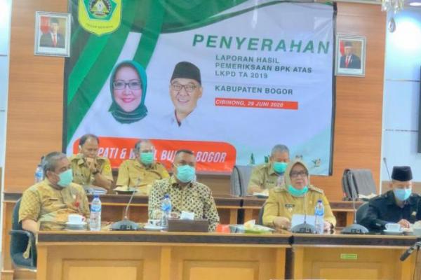 Ditengah Pandemi Covid-19 Pemkab Bogor Raih WTP Laporan Keuangan Daerah Tahun 2019 dari BPK-RI