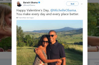 Rayakan Hari Kasih Sayang,  Obama Pamer Kemesraan