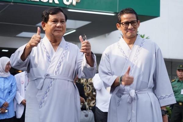 Pasangan capres-cawapres, Prabowo Subianto-Sandiaga Uno menjalani tes kesehatan sebagai salah satu syarat dalam menghadapi Pilpres 2019.