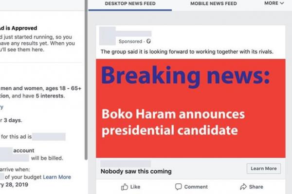 Bulan lalu, Facebook mengatakan akan melarang iklan politik yang menargetkan Nigeria dibeli di luar dalam upaya untuk mencegah pengaruh asing dalam pemilihan 16 Februari.