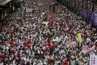 Demonstran Jumlah Besar Padati Hong Kong Hari Ini