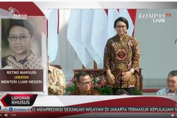 Retno Lestari Priansari Marsudi atau lebih dikenal dengan sapaan Bu Retno kembali dipilih dalam jajaran menteri kabinet Indonesia Maju Presiden Joko Widodo 