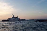 PLP Tanjung Uban Kerahkan Dua kapal Patroli Awasi Lokasi Tenggelam MT Wan Da
