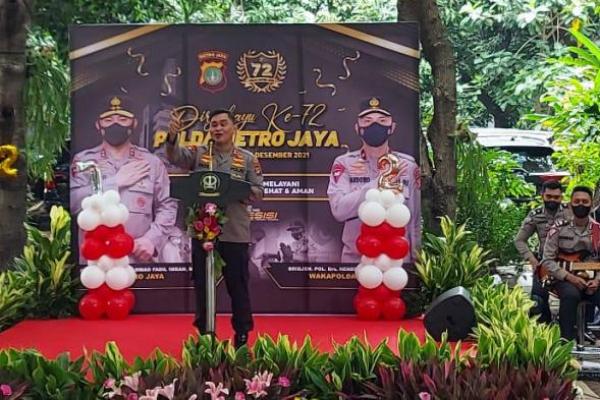 Polda Metro Jaya merayakah HUT ke-72 secara sederhana. Fokus utama memberi keamanan dan Jakarta sehat.