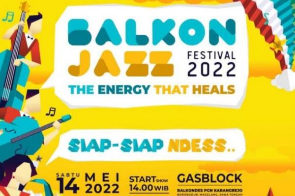 Balkonjazz Festival 2022 digelar promotor Sinergi Live dan Bhiva Indonesia di kawasan Candi Borobudur, Magelang, Jawa Tengah.